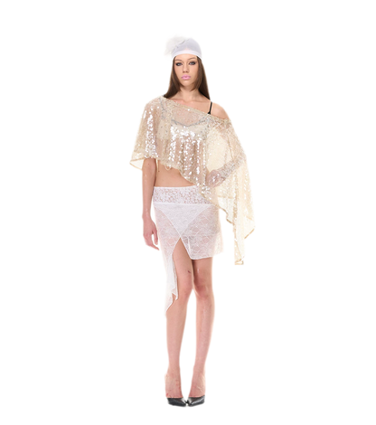 Shimmering Asymmetric Cover-Up