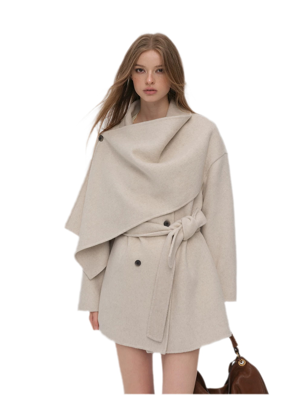 Double-Faced Wool Cape Coat