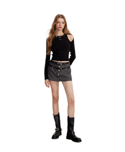 Cutout Slim-Fit Knit Top