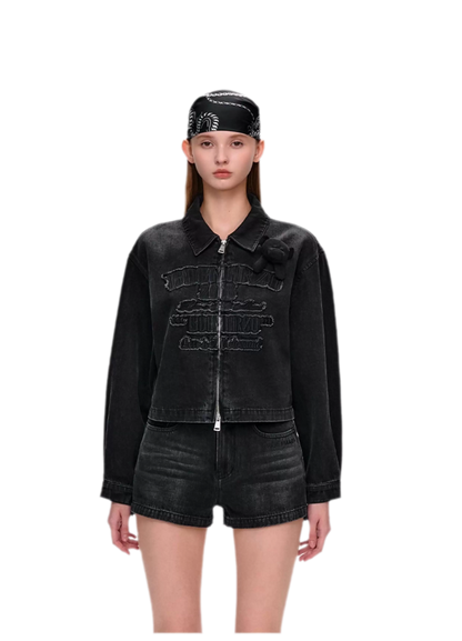 Bear Denim Zipped Shirt
