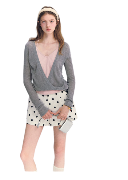 Lyocell Faux Two Knit