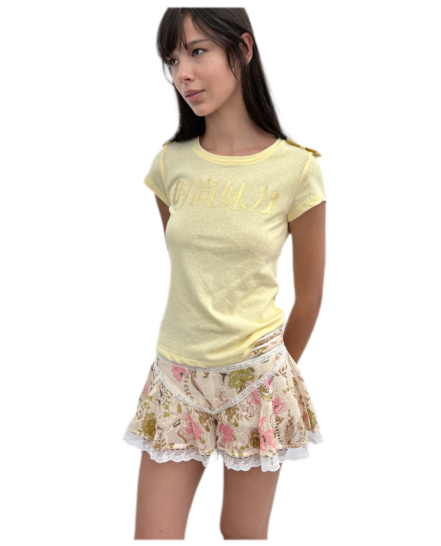 Embroidered Floral Lace Shorts