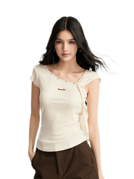 Draped Asymmetric Tee