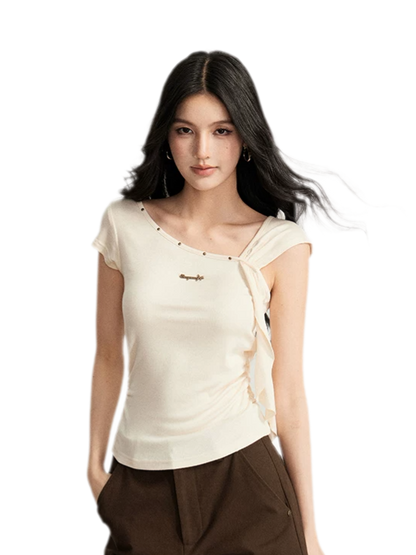 Draped Asymmetric Tee