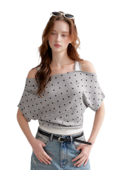 Polka Dot Layered T-Shirt