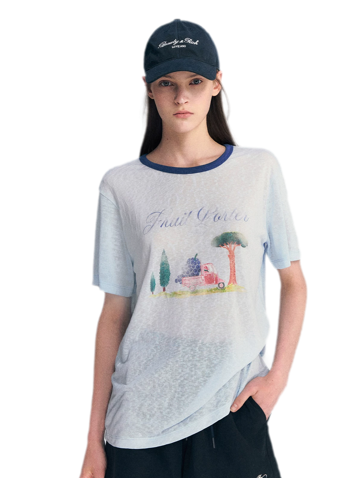 Lyocell Print T-Shirt