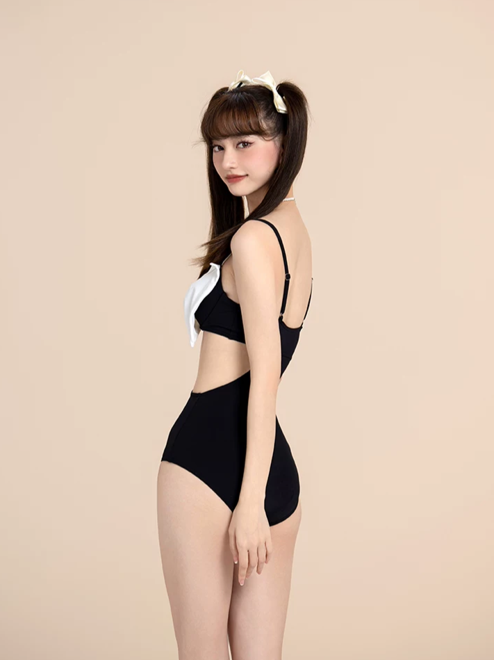 Cutout Bow One-Piece Swimsuit
