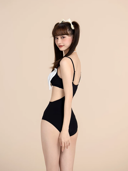 Cutout Bow One-Piece Swimsuit