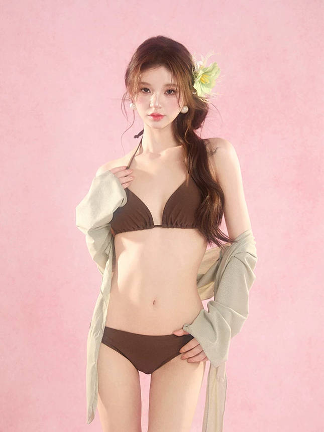 Tie-Front Four-Piece Swim Set