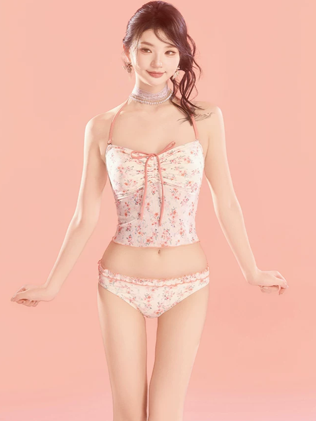 Floral Three-Piece Swim Set