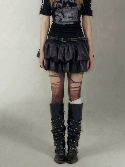 Graphic Tie Shoulder T-Shirt