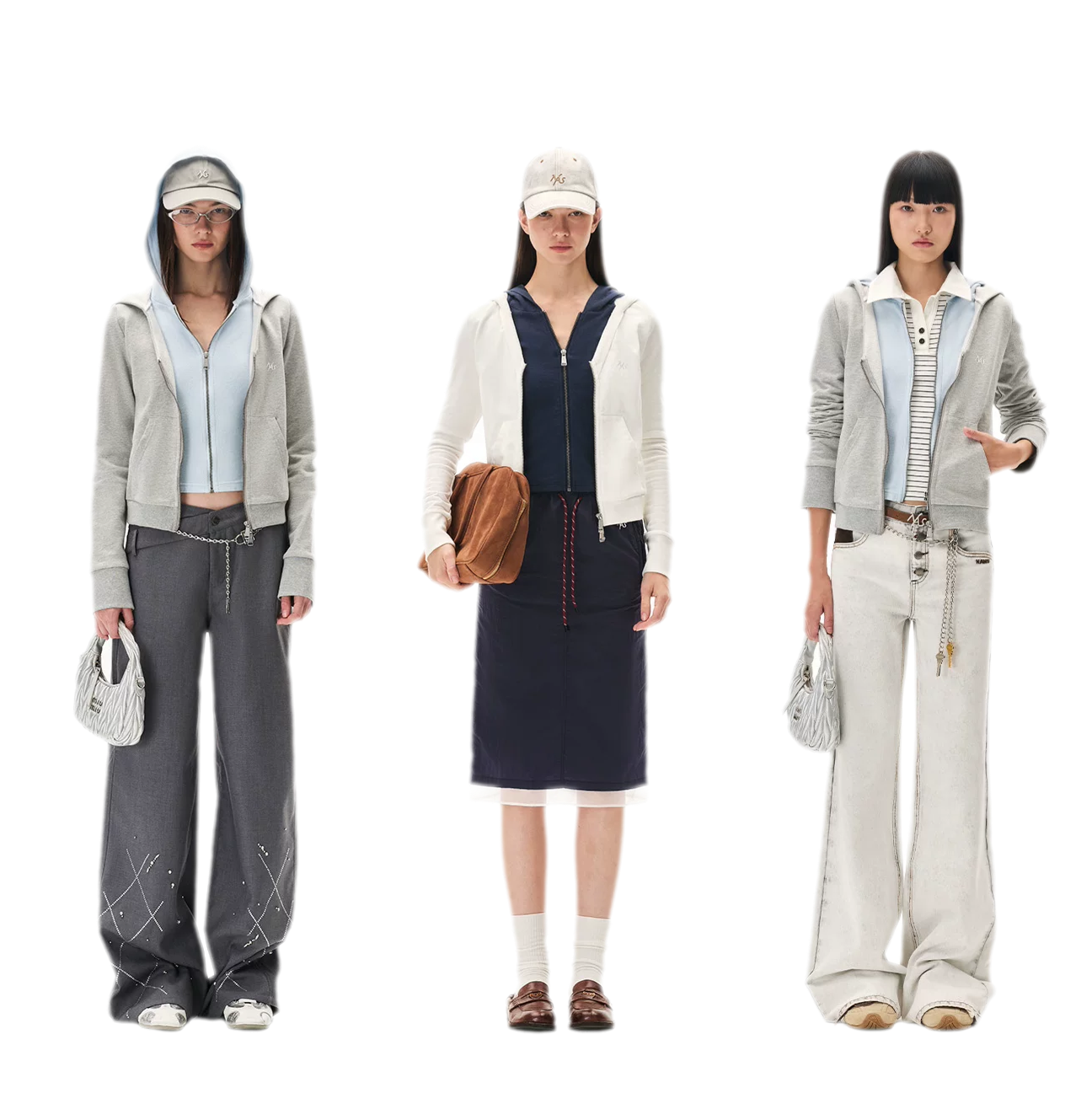 Paneled Faux-Two-Piece Hooded Sweatshirt