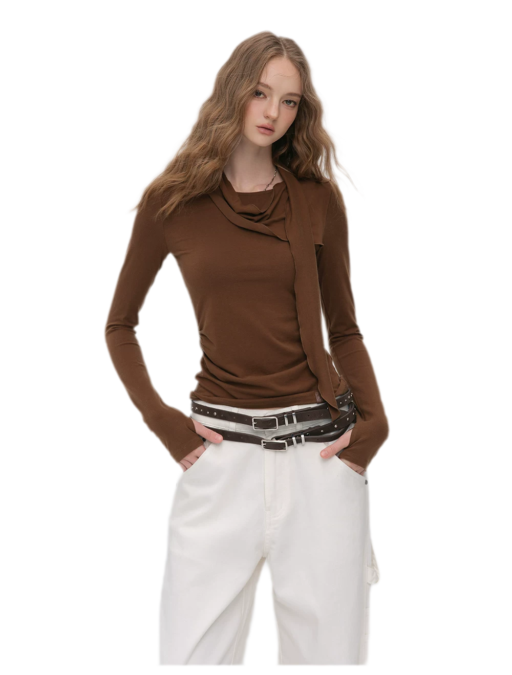 Draped Halter Ruched Top