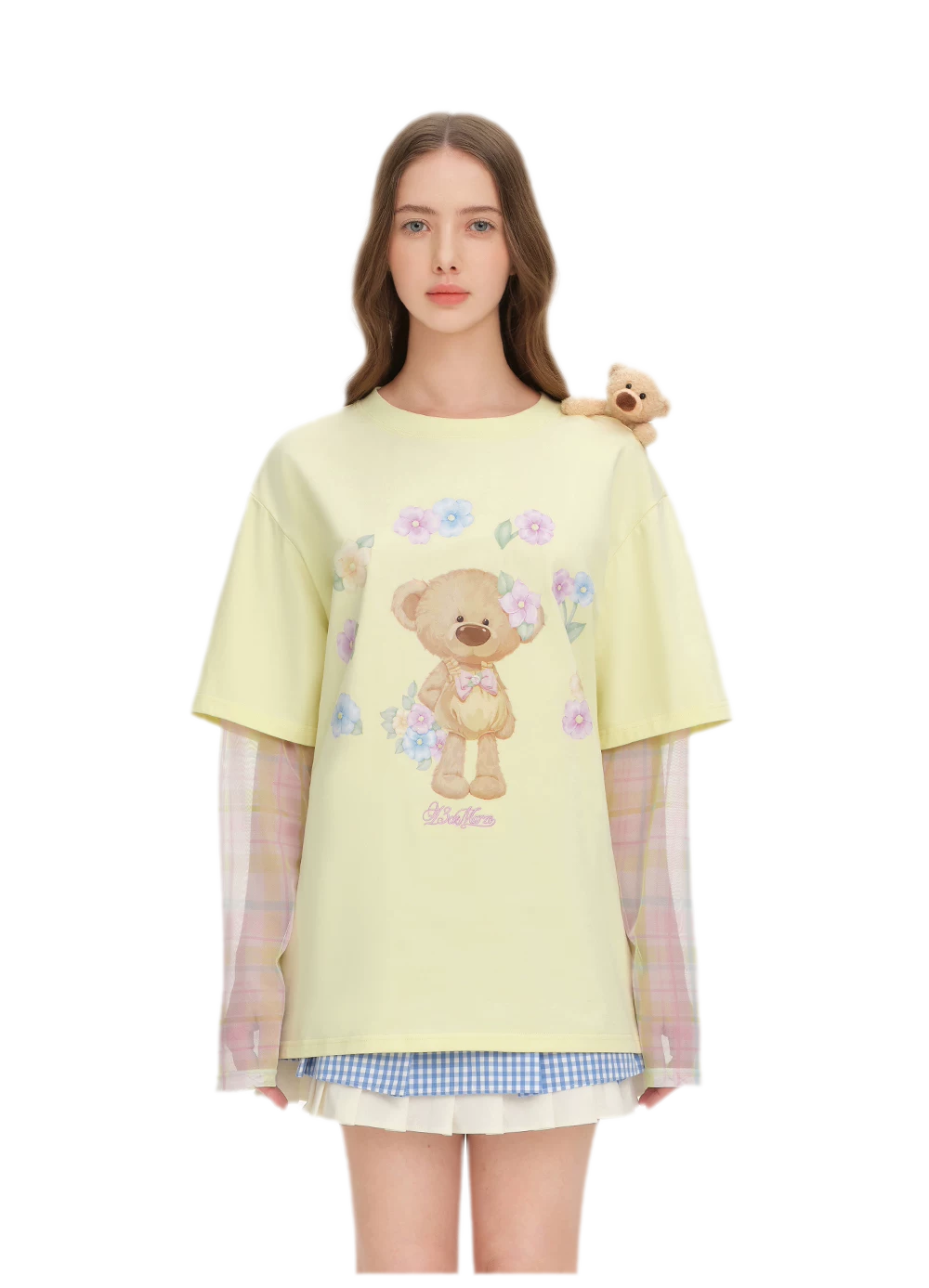 Floral Appliqué Layered T-shirt
