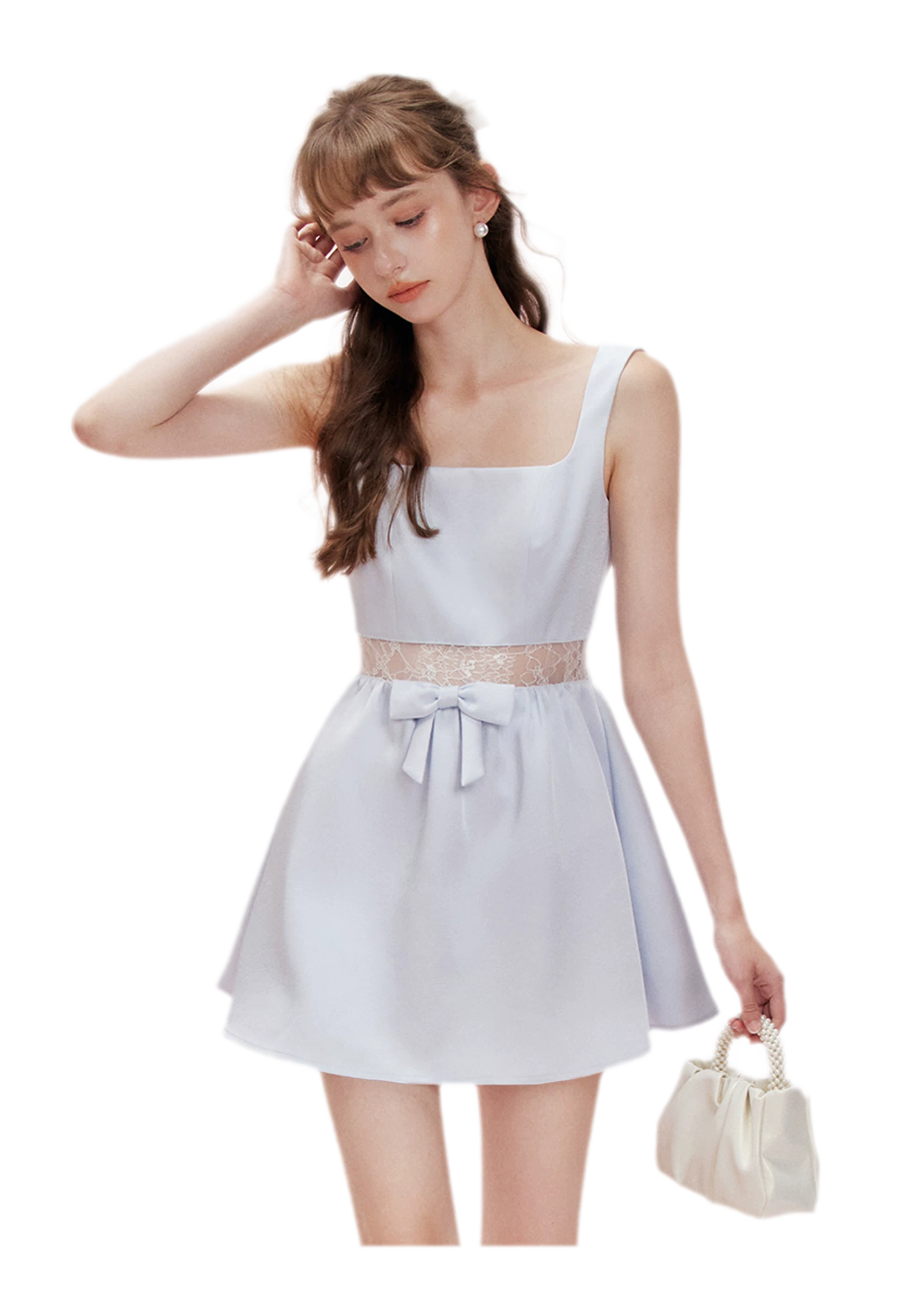 Lace Waist Satin Dress