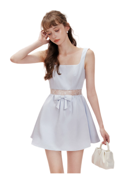 Lace Waist Satin Dress