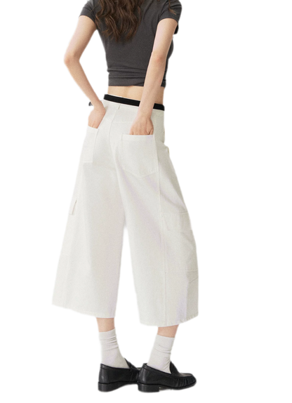 Utility Denim Capri Pants