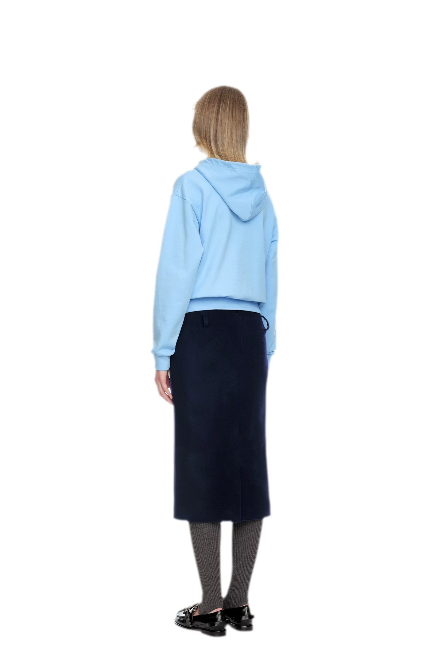 Bow Detail Cropped Hoodie