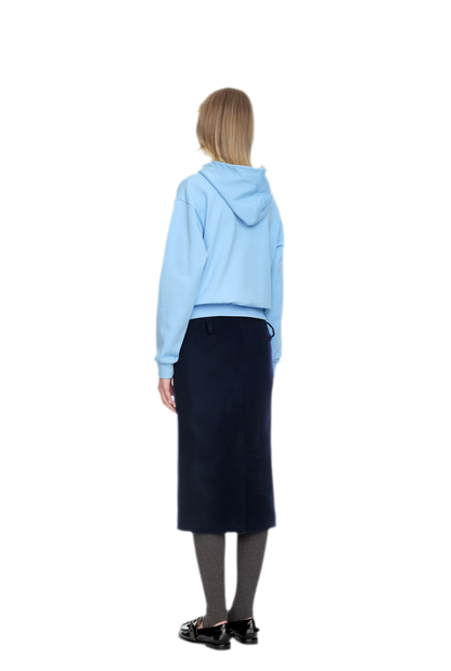 Bow Detail Cropped Hoodie