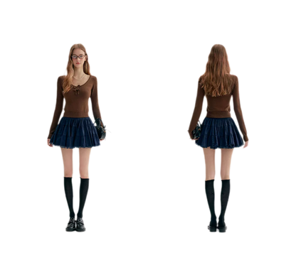 Lace Sailor Tie Cardigan
