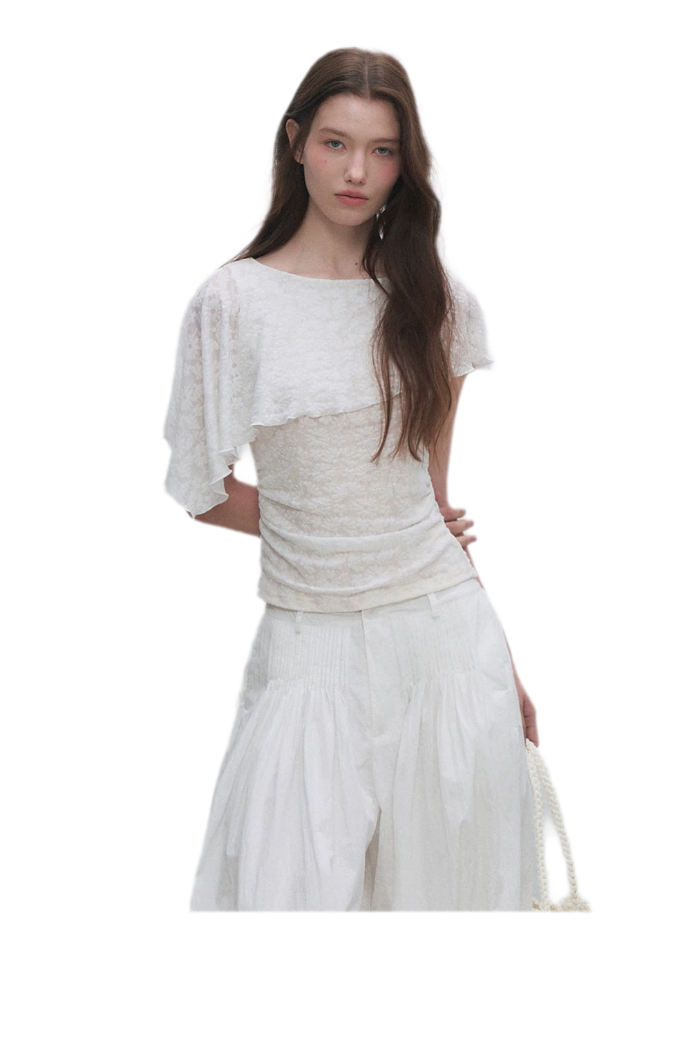 Jacquard Cape Top