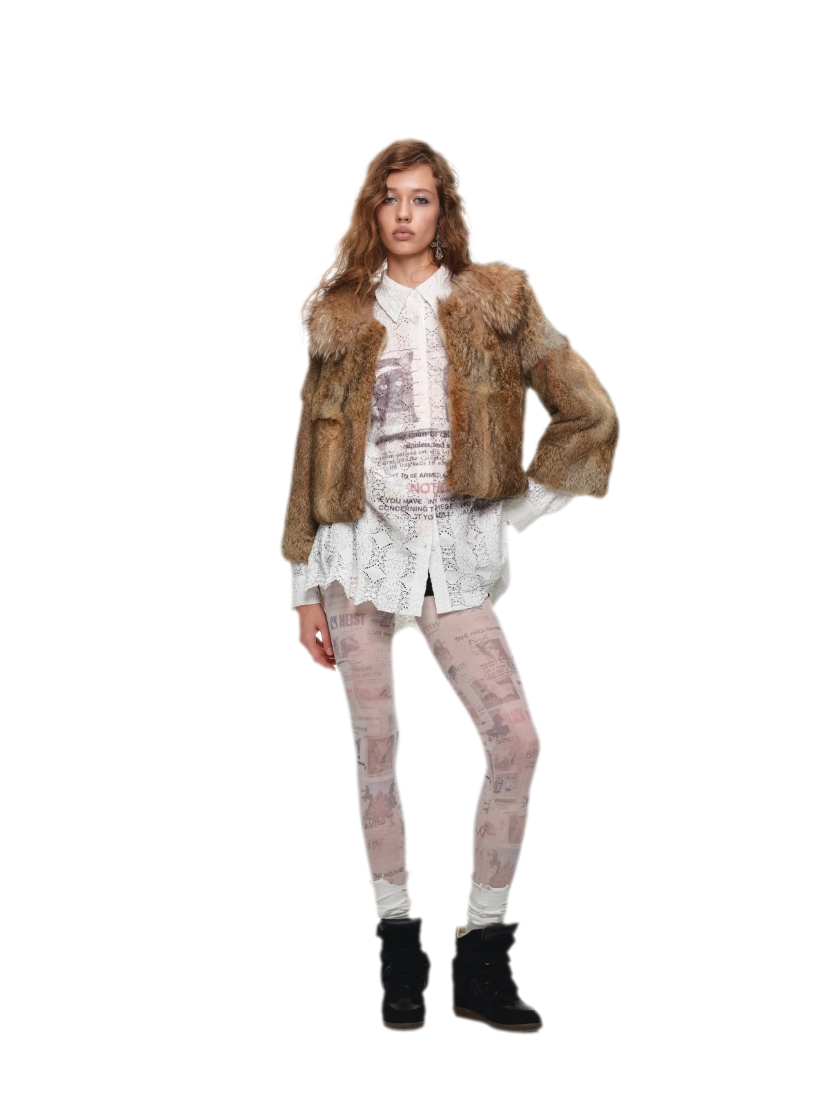 Distressed Cat Graphic Shirt