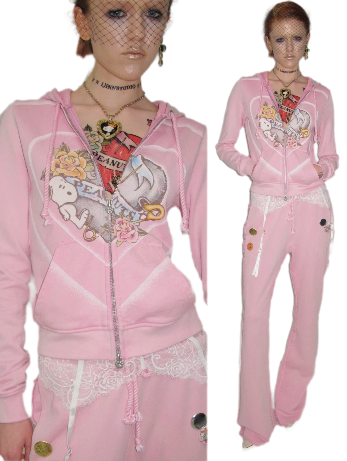 Washed Zip Hoodie Set