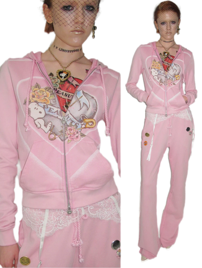 Washed Zip Hoodie Set