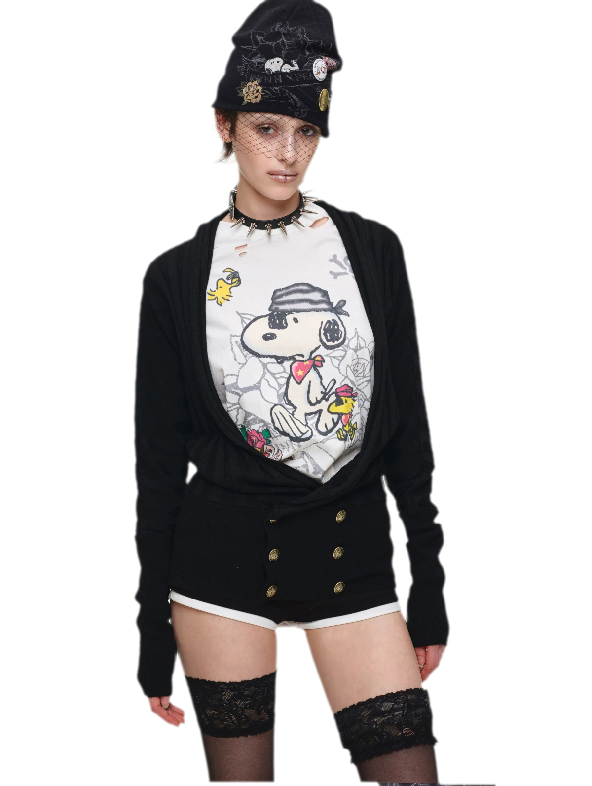 Metal Button Suit Shorts
