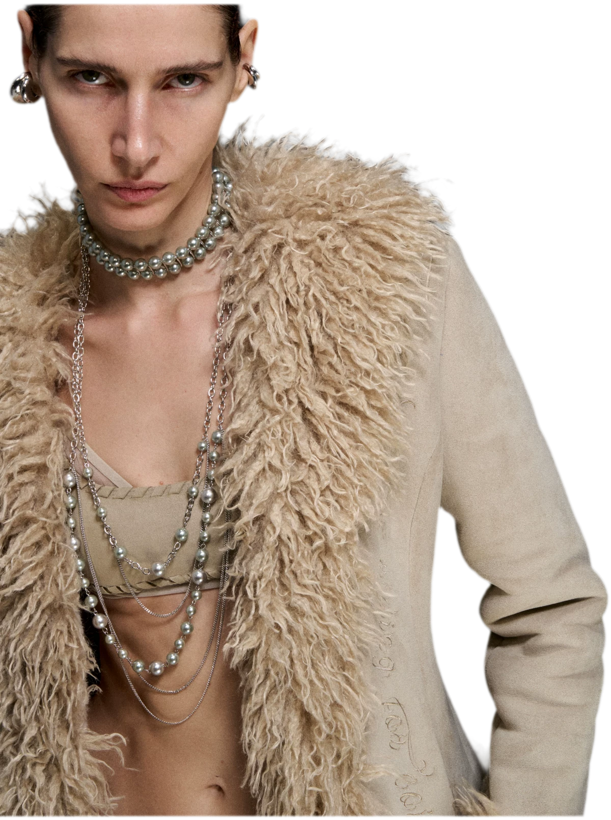 Silver Pearl Layered Necklace