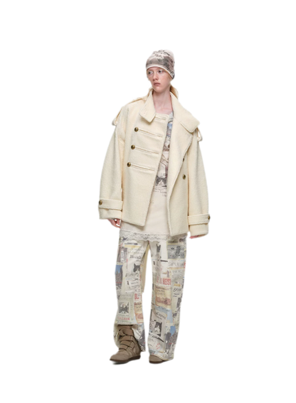 Wool Blend Napoleon Coat