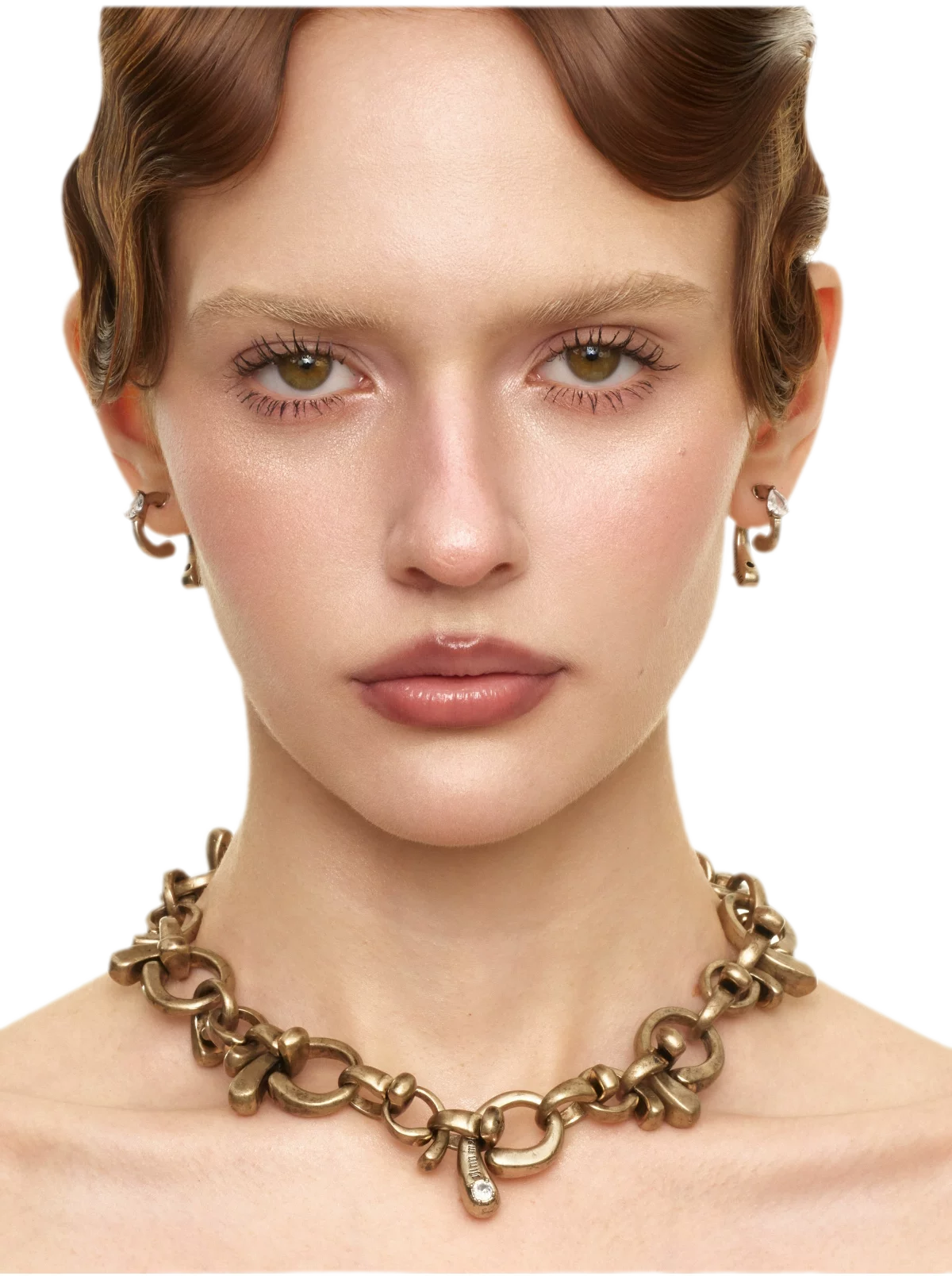Vintage Gold &amp; Silver Zircon Earrings
