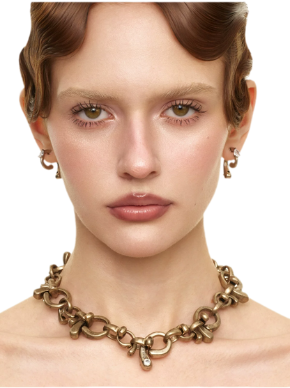 Vintage Gold &amp; Silver Zircon Earrings