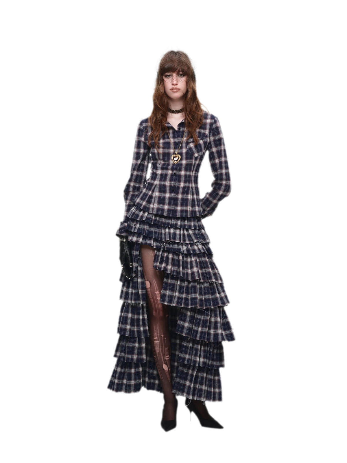 Deconstructed Plaid Cake Skirt
