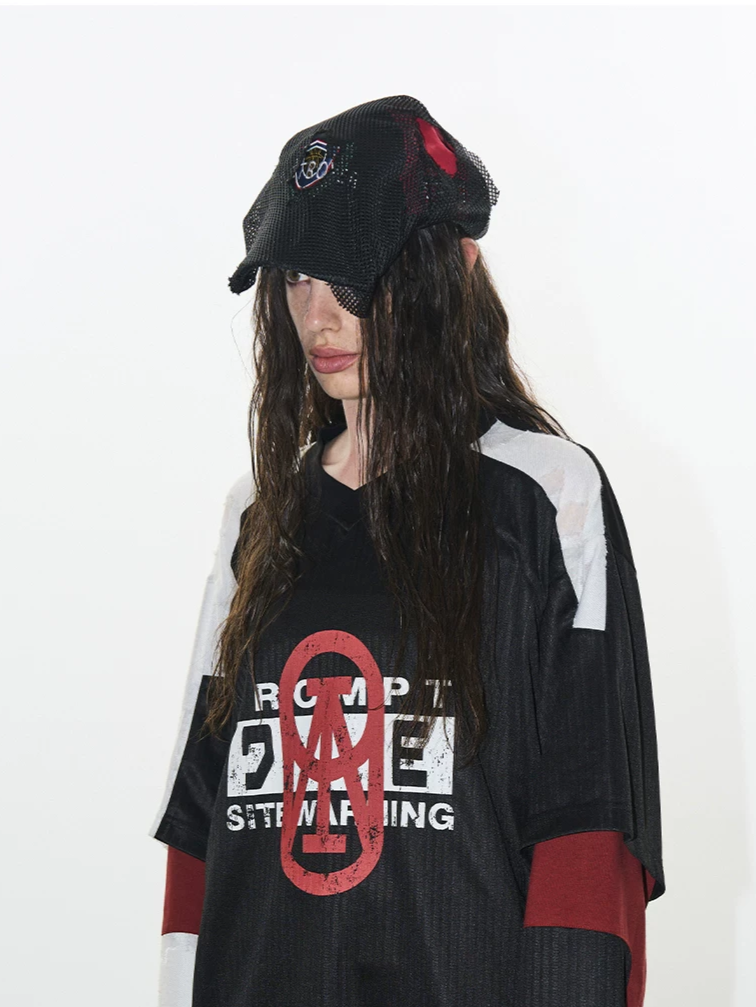 Textured Color-Block Jersey T-Shirt