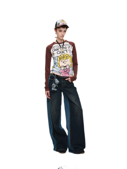 Contrast Raglan Graphic T-Shirt