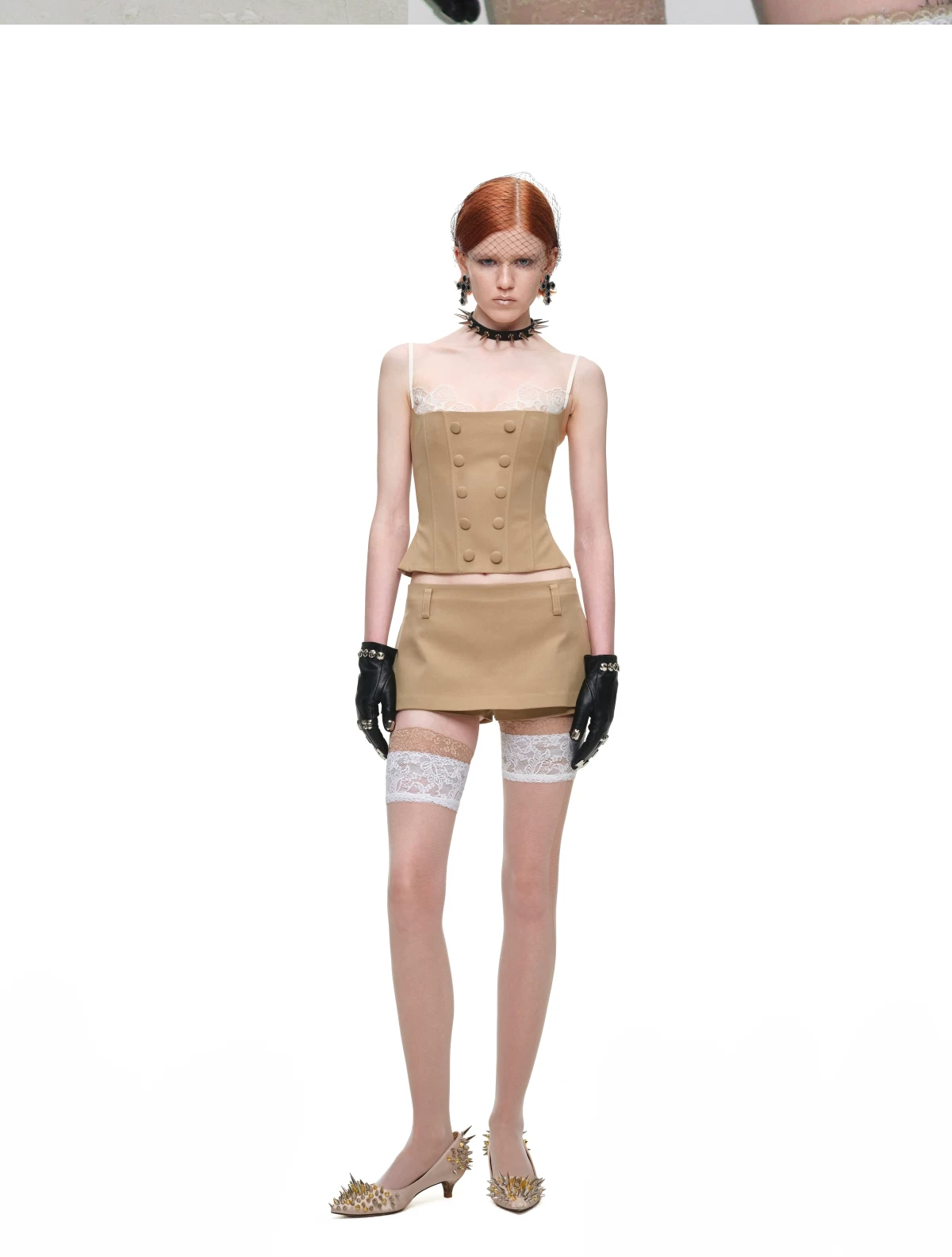 Fishbone Lace Corset Top