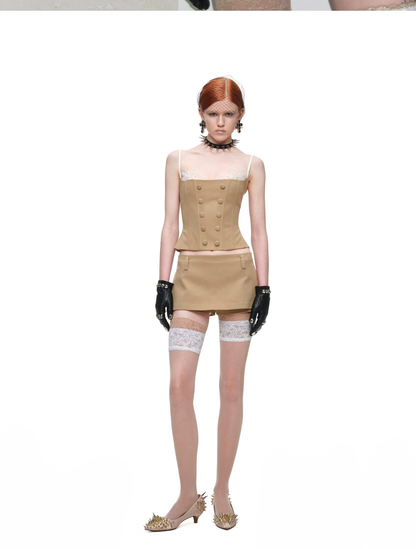 Fishbone Lace Corset Top