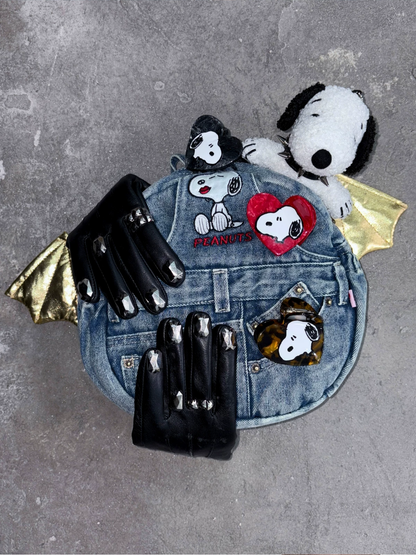 Studded Collar Snoopy Keychain