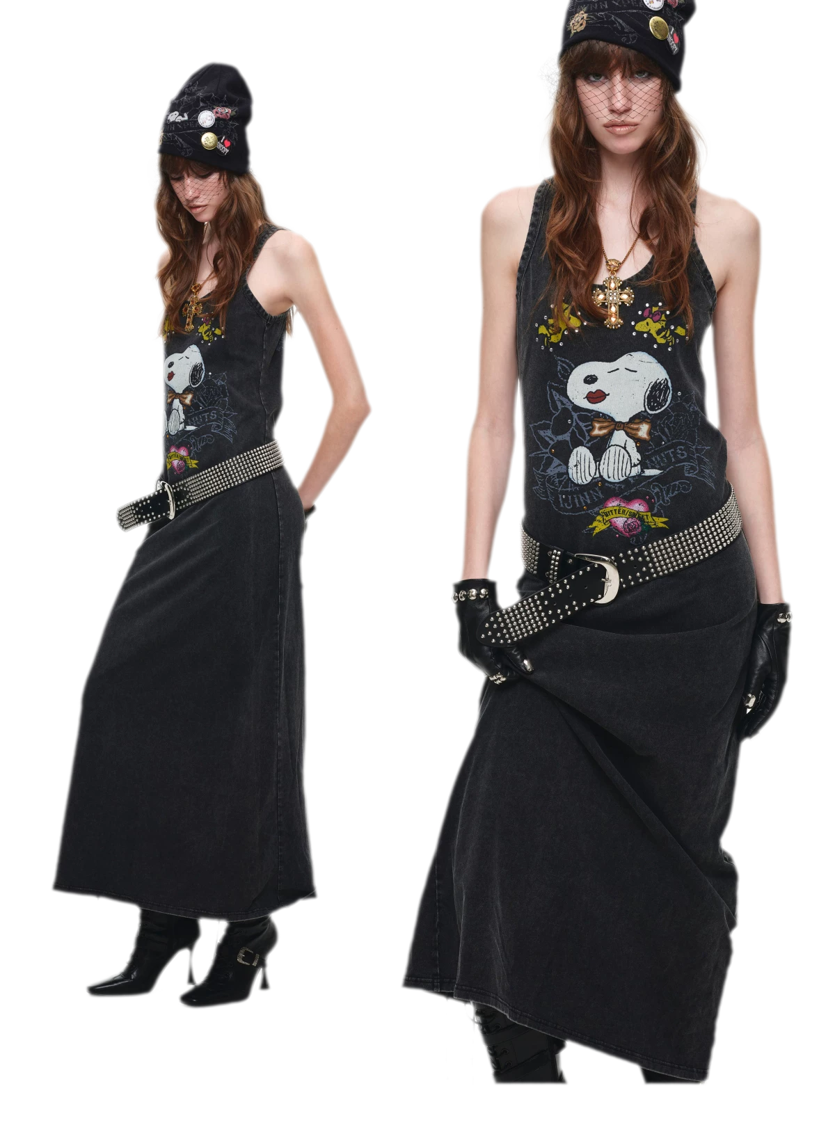Washed Print Tank Dress