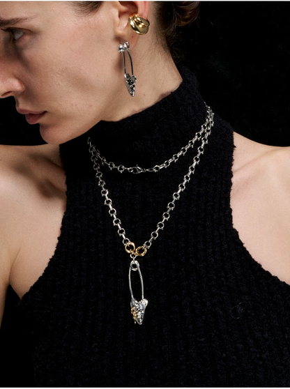 Punk Fishbone Necklace