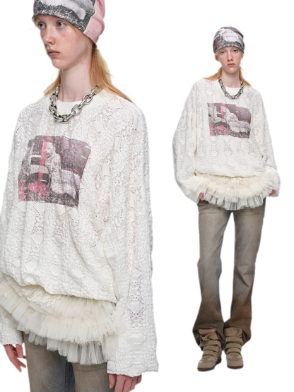 Quần jeans ống loe chuyển màu phong cách vintage