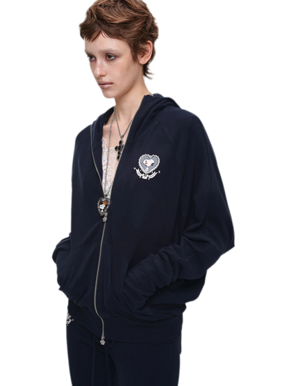 Brushed Knit Batwing Hoodie Set