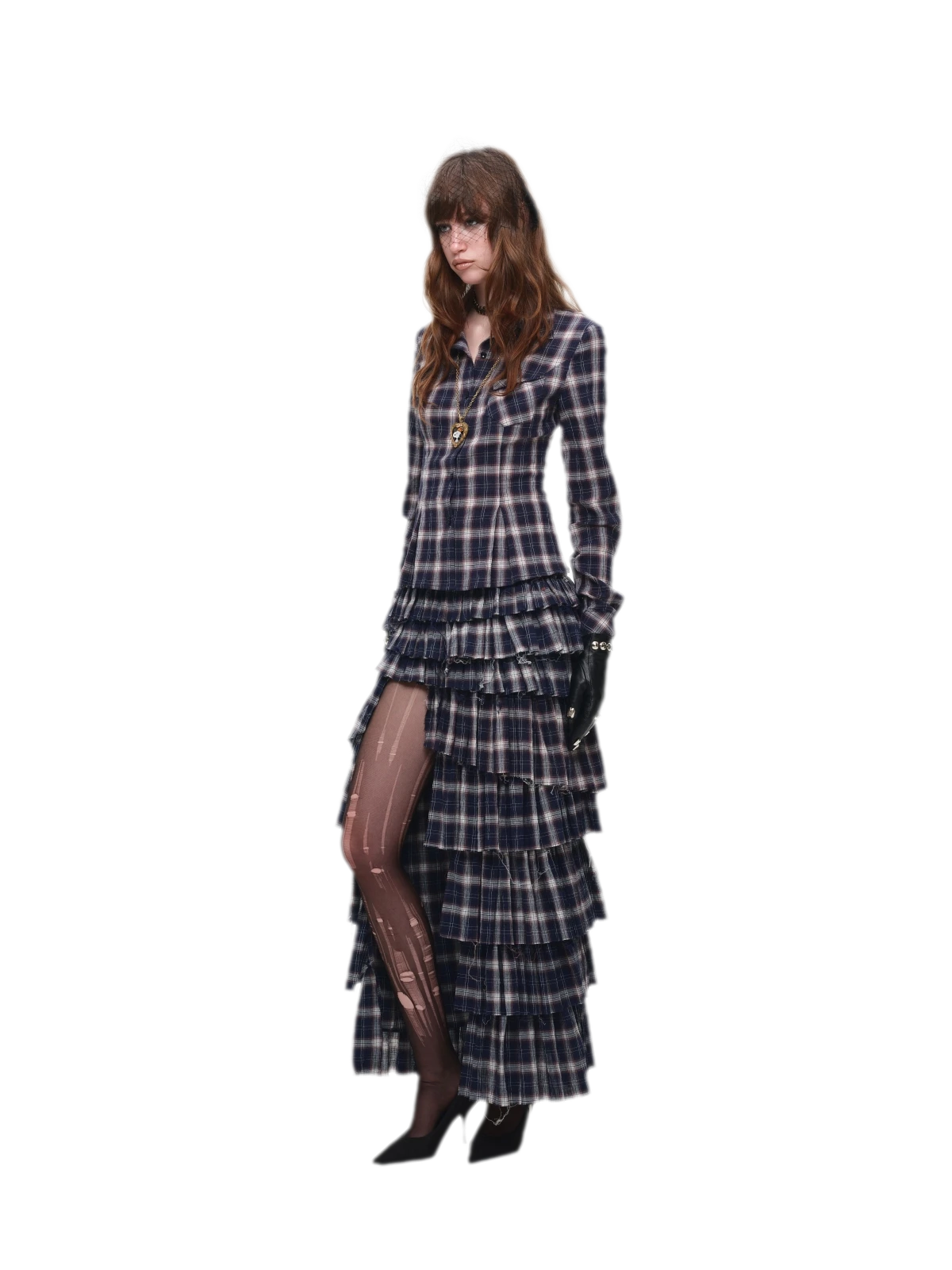Deconstructed Plaid Cake Skirt