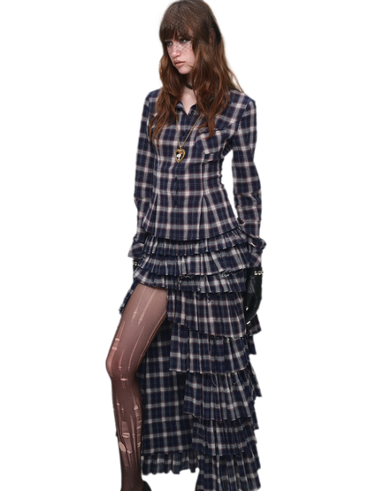 Deconstructed Plaid Cake Skirt