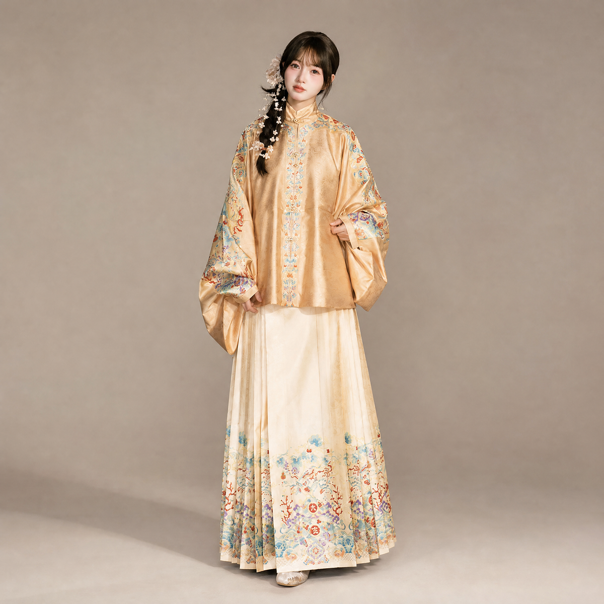 Ming-Style Brocade Mamian Set
