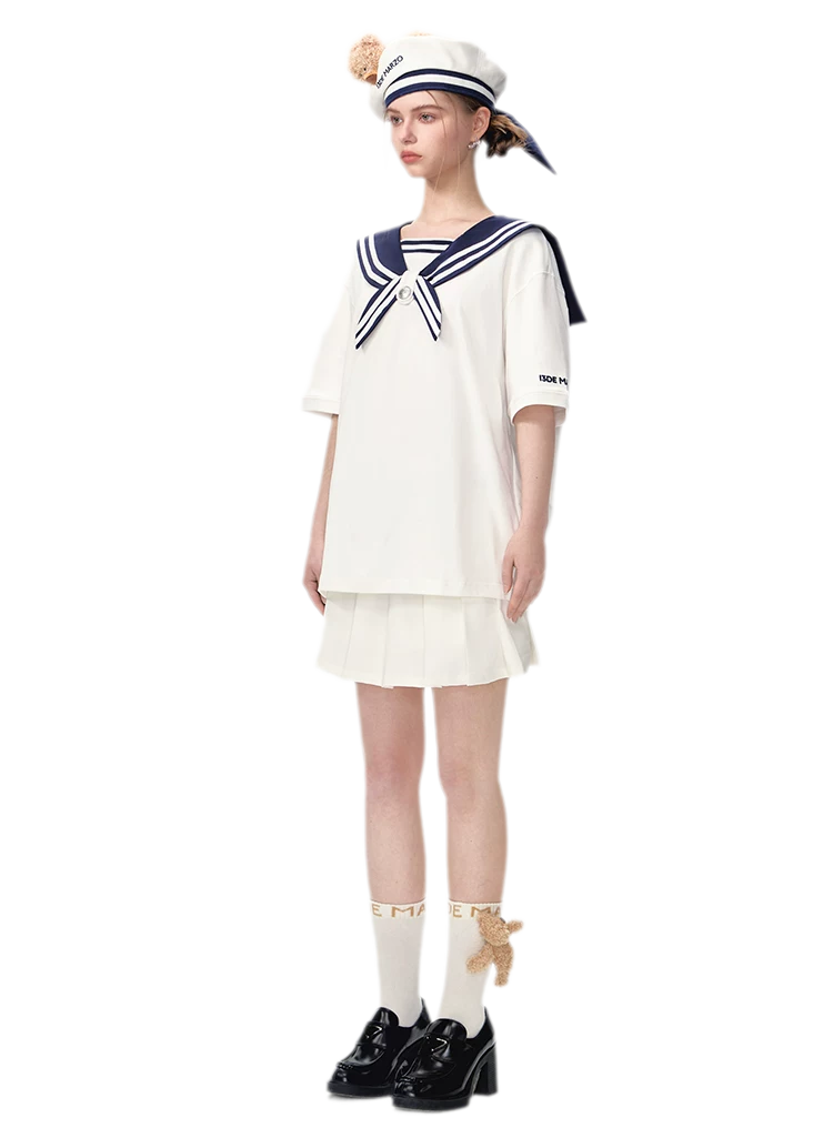 Sailor Collar Teddy Top