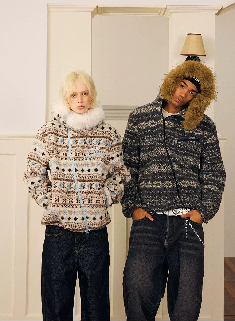Nordic Jacquard Fleece Jacket