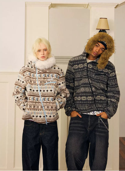 Nordic Jacquard Fleece Jacket