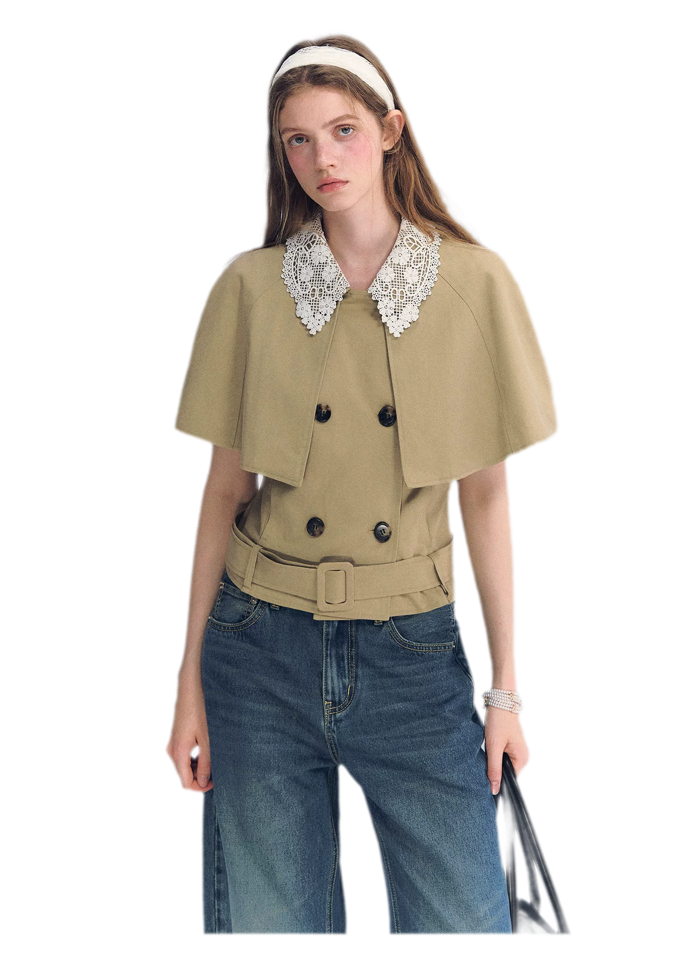 Detachable Lace Collar Cape